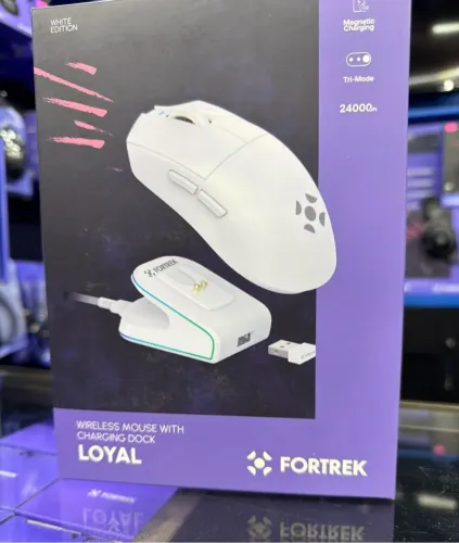 Mouse Base de Carregamento Fortrek Loyal Preto/Branco
