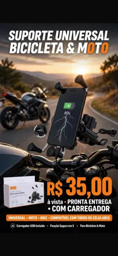 Suporte de moto com carregador