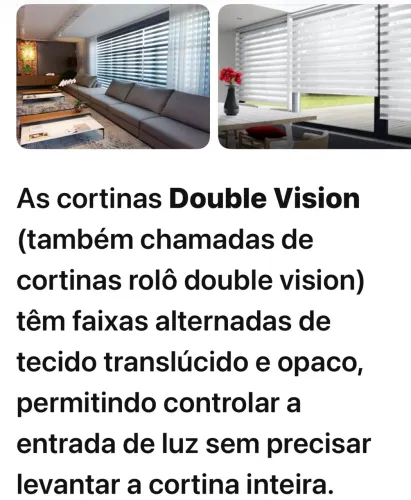 2 Cortinas Double Vision 1m/1,80m