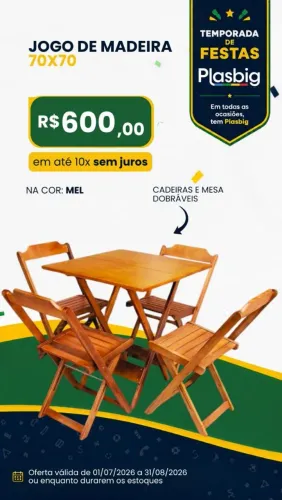 Jogo de madeira pra comercio