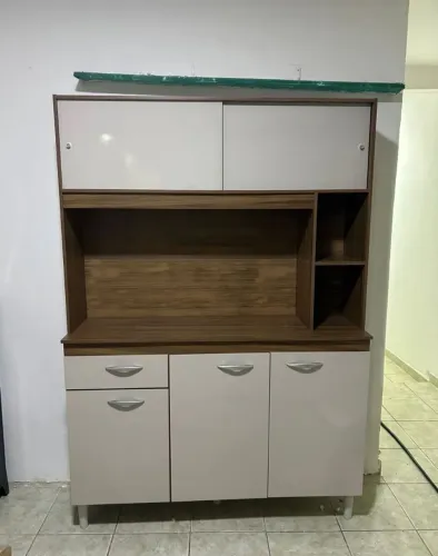 Armário de cozinha 5 portas 1 gaveta + frete grátis