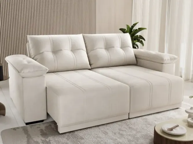 Sofá Retrátil e Reclinável Delta 2,30m Novo - Pronta Entrega