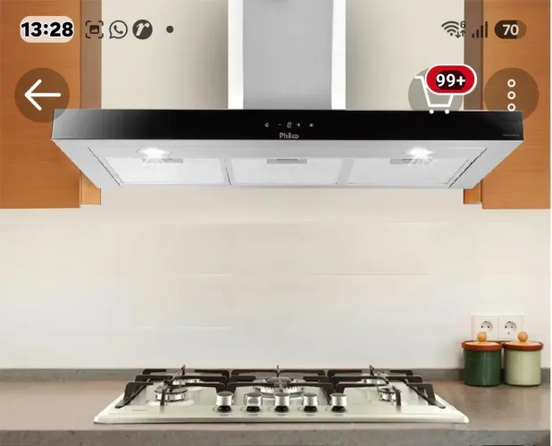 Coifa inox dupla função (exaustor e depurador)