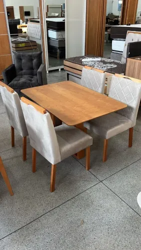 Mesa de Jantar elegante com 4 cadeiras 1.20x80 m