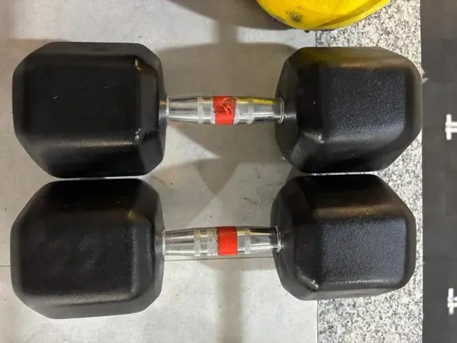 DUMBBELL PEGADA CROMADA 22KG
