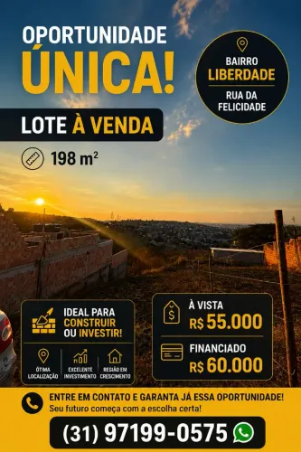 Lote regiao bairro liberdade, barreiro de cima