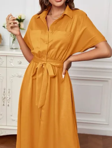 vestido longo maxxi amarelo mostarda bolso