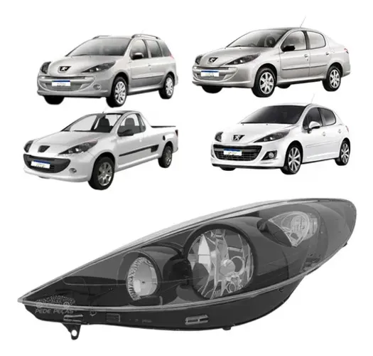 Farol Peugeot 207 2009 A 2015 Hoggar 2010 A 2015 Esquerdo Esquerdo/motorista