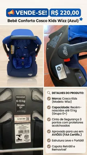Bebe conforto azul