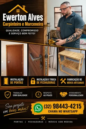 Carpinteiro e Marceneiro - Portas, fechaduras e alizares