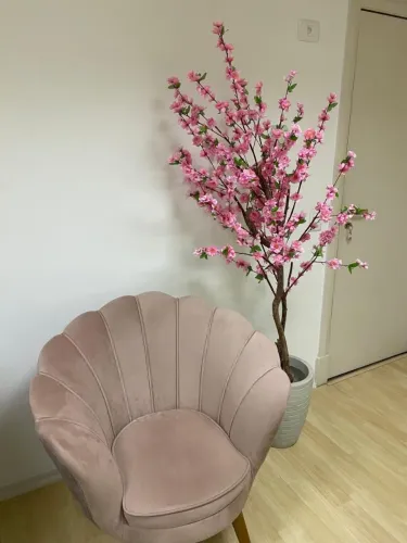 Conjunto Sofás Rosa Pétala veludo