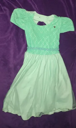 Vestido Festa Verde Infantil