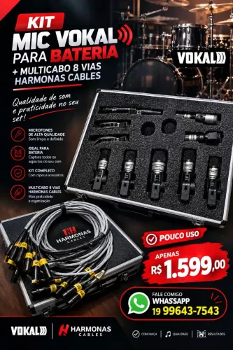 Kit Microfone Para Bateria