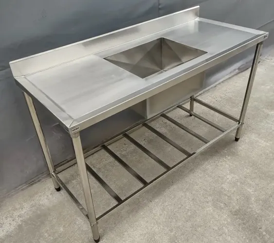 Pia Industrial Em Aço Inox 200x60 Para Cozinhas Profissionais