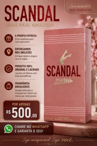 Scandal Jean Paul Gaultier Eau de Parfum - Perfume Feminino - ORIGINAL LACRADO
