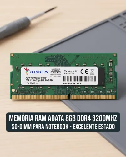 Memória RAM 8GB DDR4 3200MHz ADATA para Notebook (SO-DIMM)