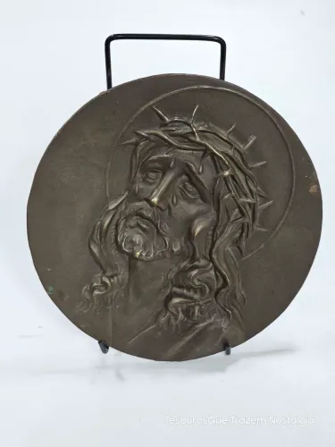 Imagem Antiga Jesus Cristo em Bronze 18cm