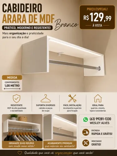 Móvel para roupas mdf 1mt