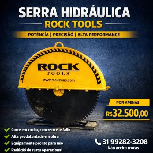Serra Hidráulica Disco Para Retro Escavadeira (ROCK TOOLS)
