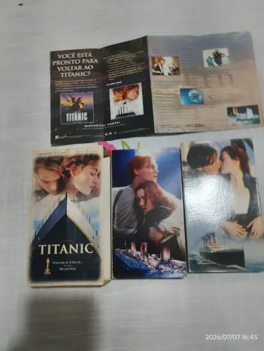 VHS Titanic duplo com encarte 