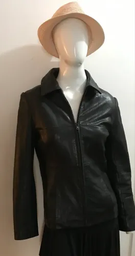 Casaco de Couro Feminino 