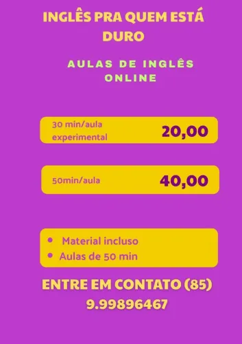 Aulas de Inglês online