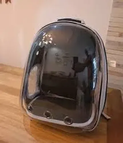 mochila transporte pets e cães com entrada de ar