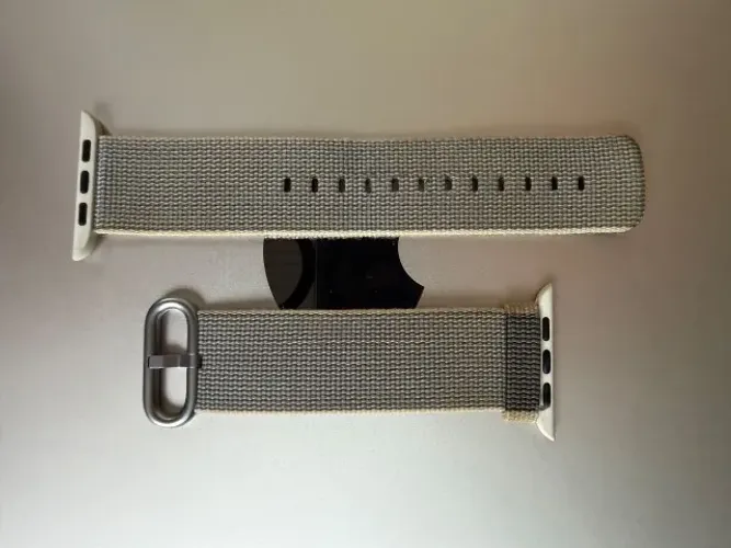 apple watch pulseira tecido nylon preto cinza espacial fivela de aço inoxidável 42 a 46mm