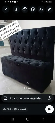Kit cabeceira e baú casal padrão pronta entrega