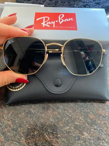 Ray-Ban hexagonal verde original tam 54
