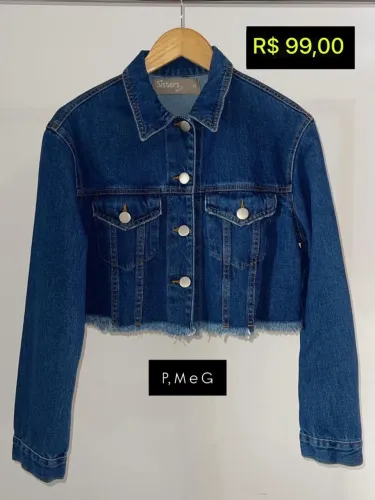 Jaqueta Jeans Curta Desfiada