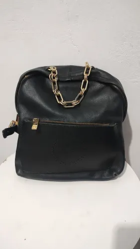 Bolsa mochila feminina Luz da Lua couro legítimo 