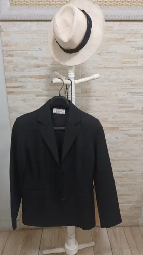 Blazer em Oxford marca Cenarium tradicional Preto tam P tipo Blaser 40,00