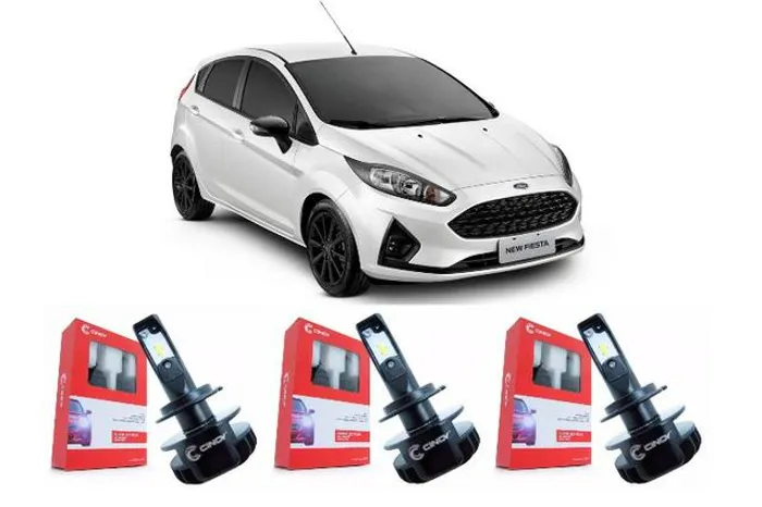 Kit Lâmpadas Led Premium Farol Ford New Fiesta