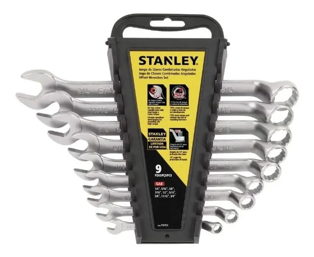 Jogo Chave Combinada Stanley C/9pcs Polegadas