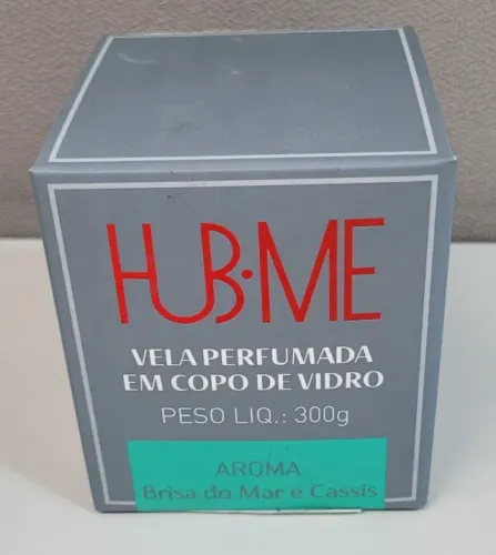 Kit 5 Velas Perfumadas Hub-Me Brisa do Mar e Cassis 300g