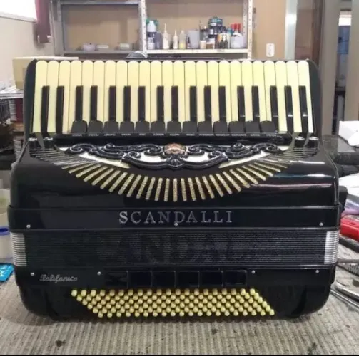 Acordeon Gaita Sanfona Scandalli Brevetto 4/5 