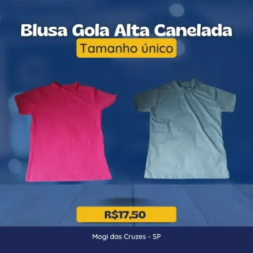baby look gola O rosa e azul