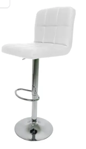 Banqueta Gomos Confort Giratória Branca