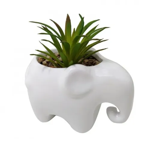 Enfeite Decorativo Vaso Elefante