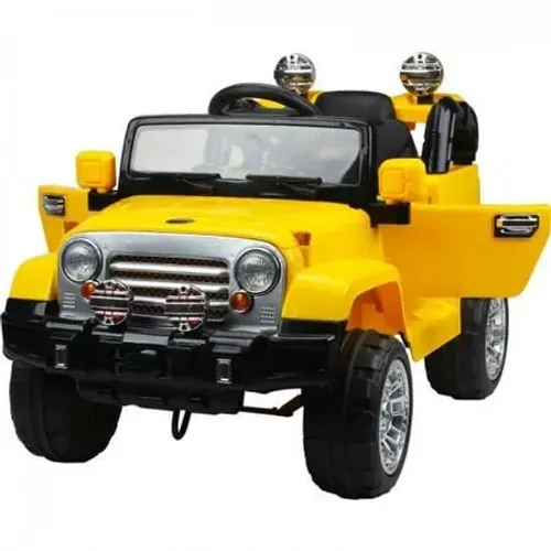 Jipe Elétrico Infantil Trilha 12V Amarelo Com controle