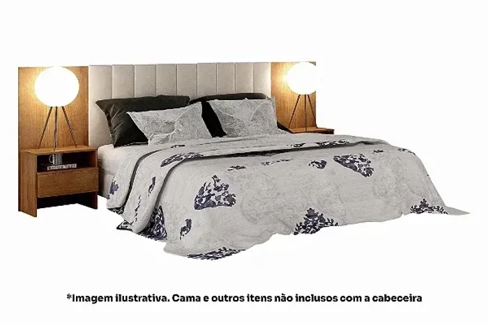 Cabeceira box casal Everest plus c/2 criados- FRETE GRATIS / ENTREGA HOJE!!