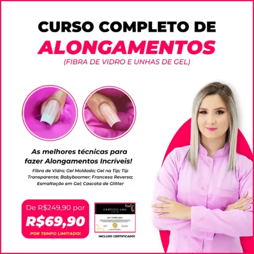 ? Curso Online de Alongamento de Unhas ? Aprenda Técnicas Profissionais