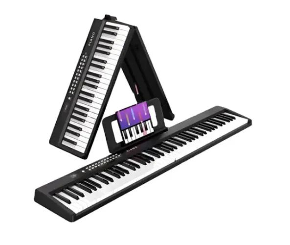 Teclado Musical Eletrônico Infantil Dobrável 61 Teclas