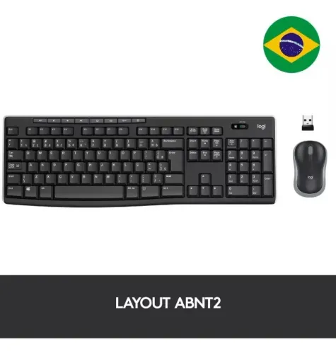Kit Teclado e Mouse sem Fio Logitech Combo Mk270 Layout Abnt2 Novo Lacrado - Loja Coimbra
