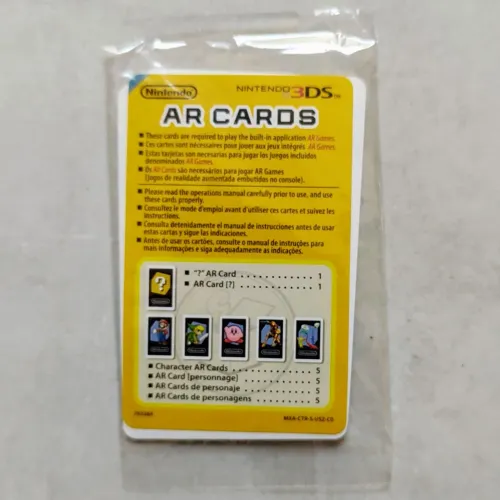 Cartas AR para Nintendo 3DS lacradas 