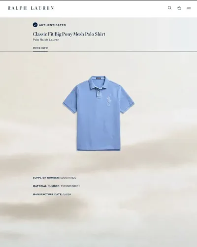 Nova Camisa Polo Ralph Lauren - Azul