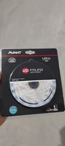 Fita LED 05 metros - Bivolt Com Fonte 12V - Luz Branca - AVANT - Nova