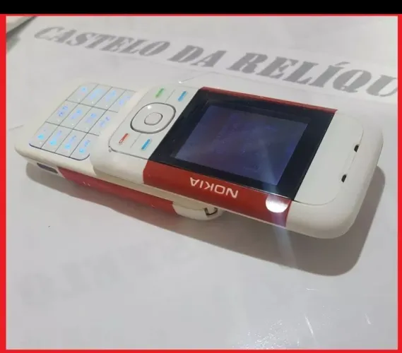 Nokia 5200 vermelho & branco celular antigo RELIQUIA som alto
