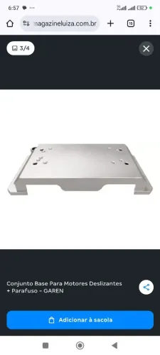 Base motor de portão Garen com parafusos (( NOVO ))